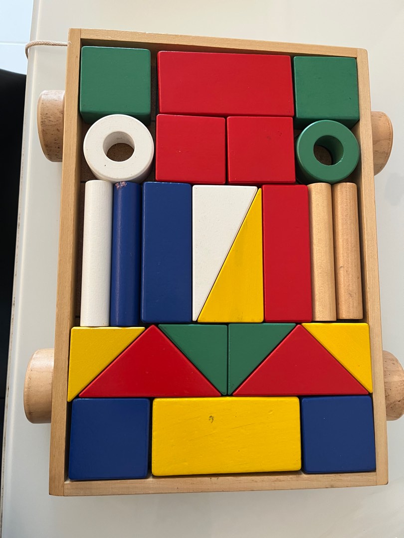 IKEA wooden blocks Pulley, Babies & Kids, Infant Playtime on Carousell