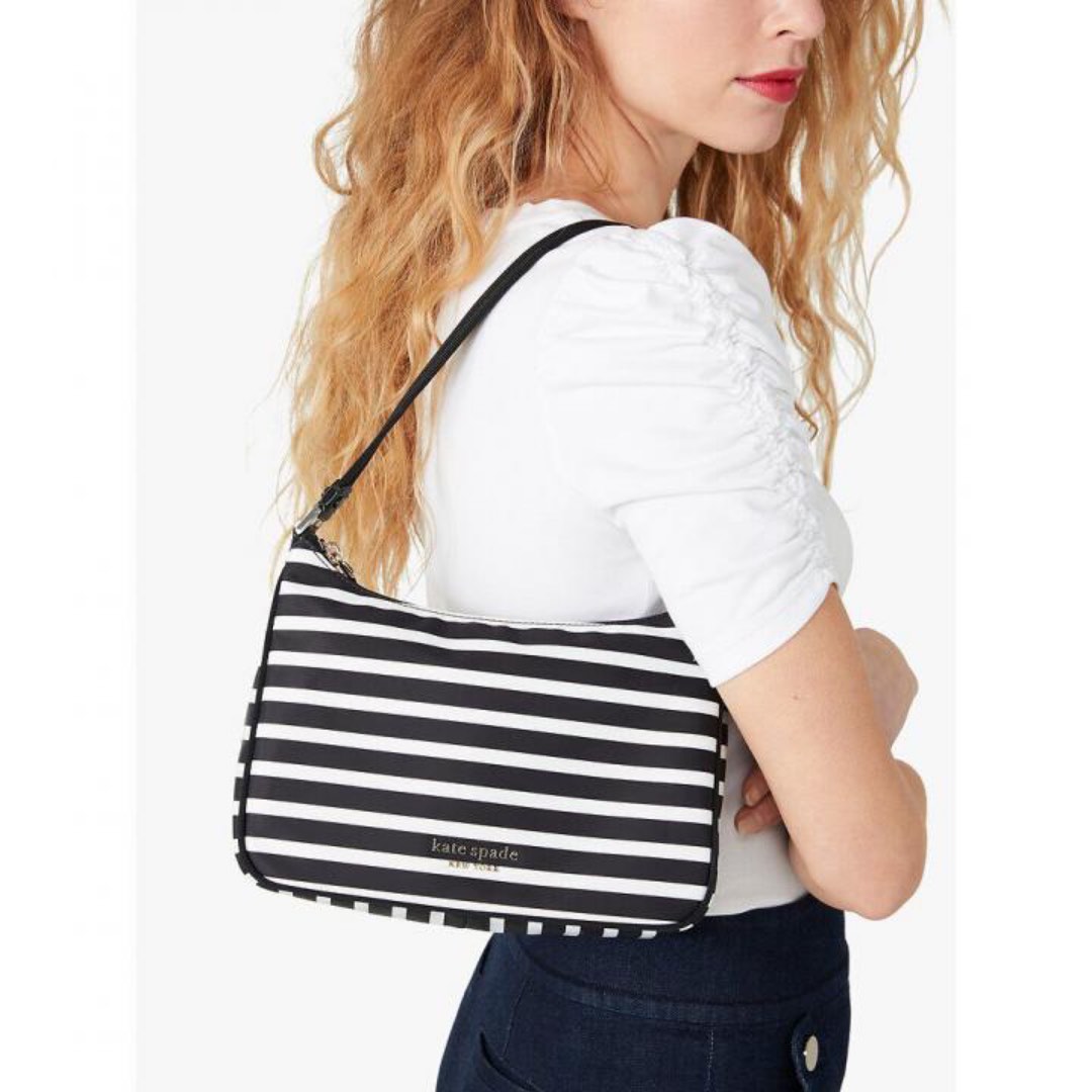 INSTOCK Kate Spade The Little Better Sam Nylon Striped Small