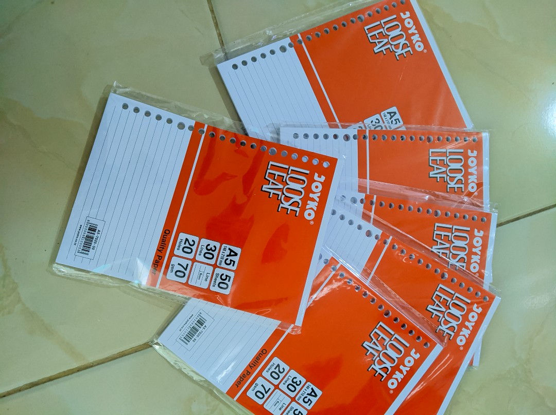 Isi file binder uk.A5 isi 50lembar, Buku & Alat Tulis, Alat Tulis di