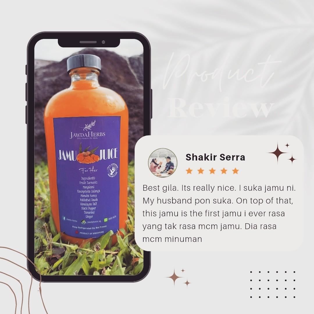 Jamu Asam Kunyit Jamu Juice For Her 1L Glass Bottle, Health