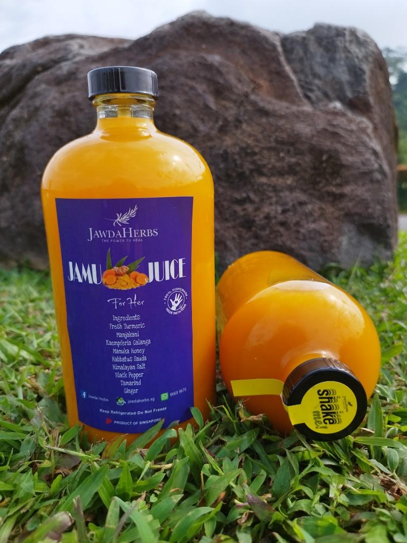 Jamu Asam Kunyit Jamu Juice For Her 1L Glass Bottle, Health