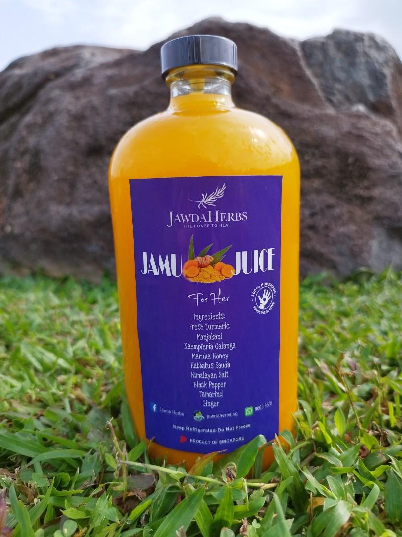 Jamu Asam Kunyit Jamu Juice For Her 1L Glass Bottle, Health