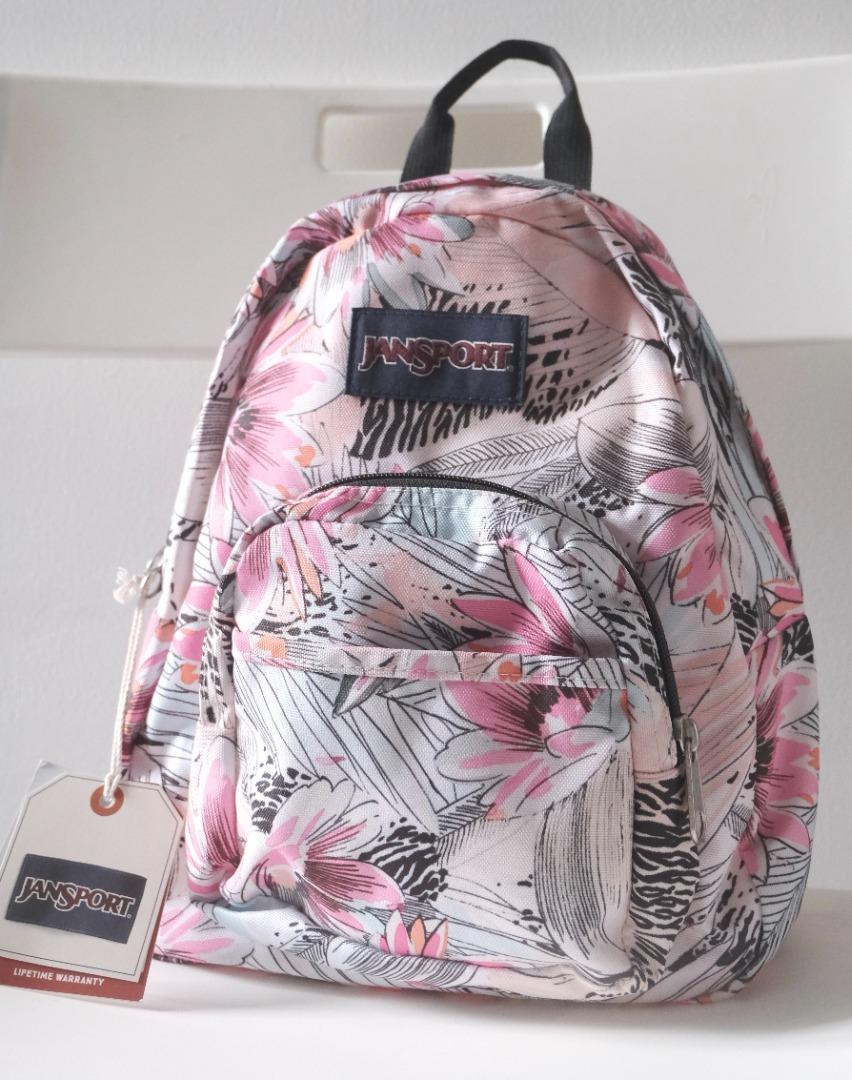 Jansport Half Pint Backpack Pink Flower (NEW)