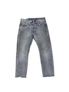Levis 501 jeans black washed ankle crop custom work