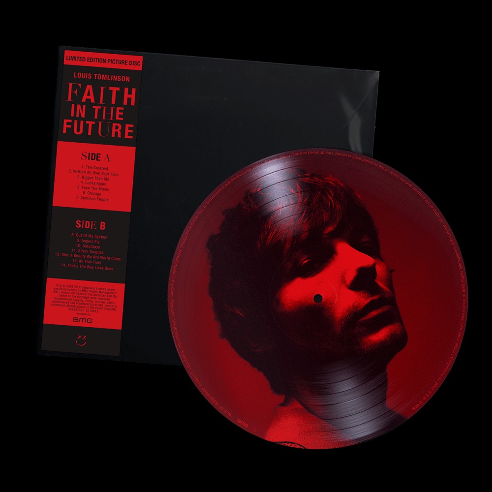 Louis Tomlinson LP Faith IN The Future Limited Edition Black Red Splatter  Vinyl