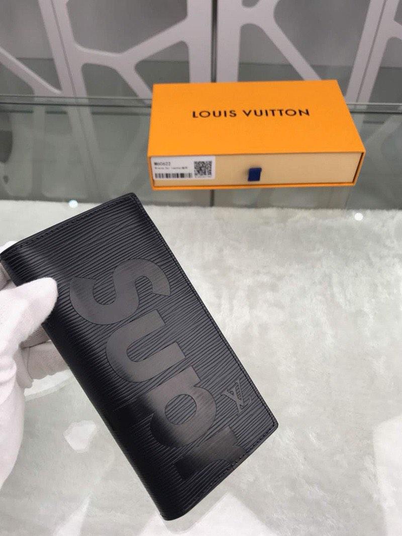Louis Vuitton x Supreme Brazza Wallet Epi Black
