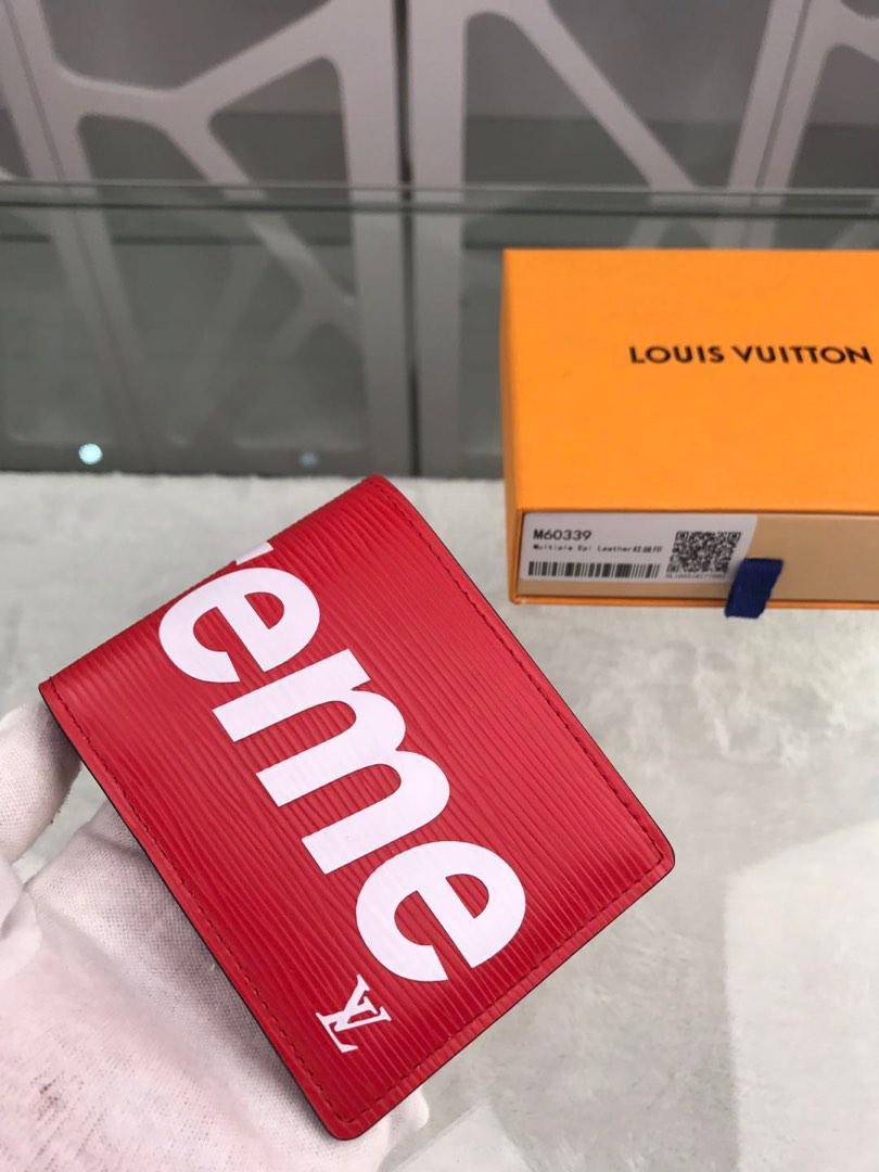 LOUIS VUITTON X SUPREME Epi Slender Wallet Red 193974