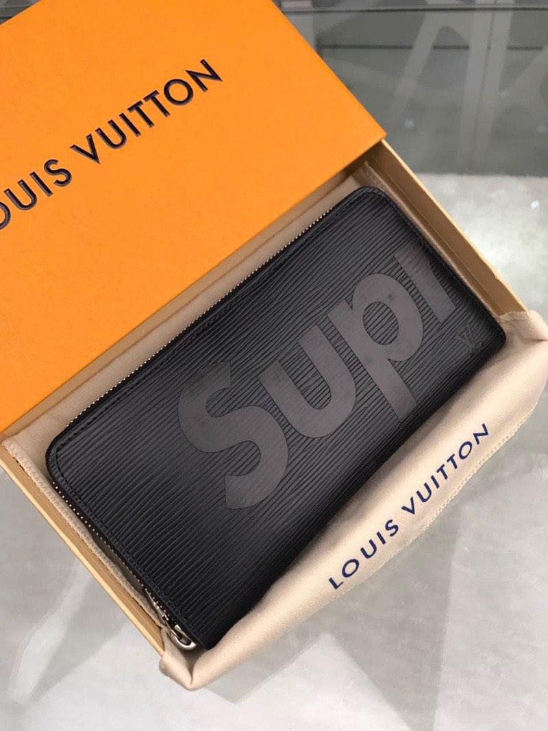 Louis Vuitton x Supreme Zippy Organizer Epi Black