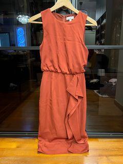 Love Bonito work dress in dark Orange XS