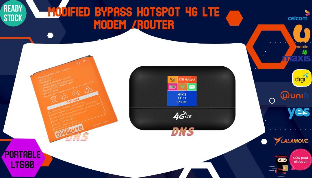 LT600 4G LTE Pocket Wifi Portable Mifi LCD Siap Mod Modem Modified ...