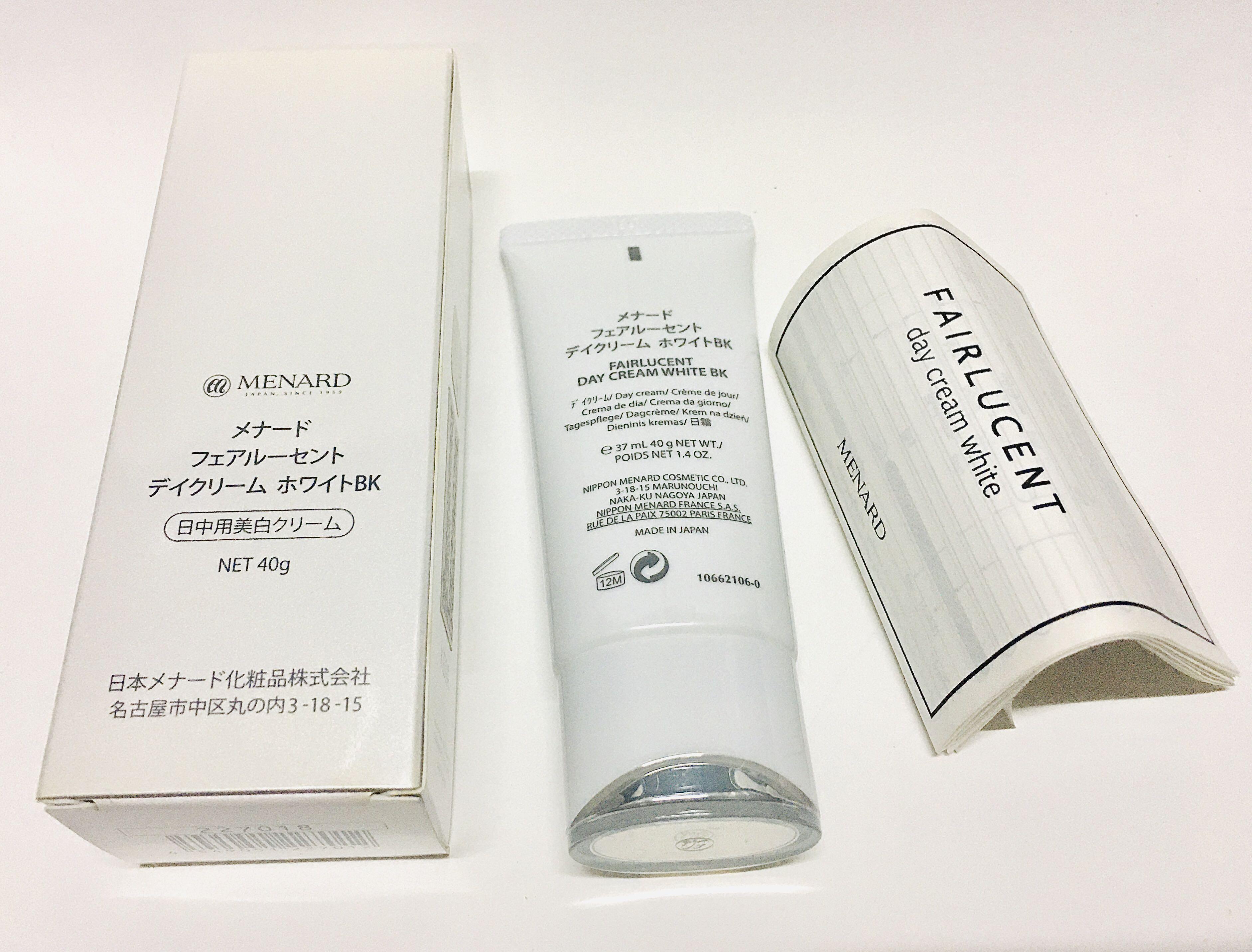 MENARD Fairlucent day cream white 40g, 美容＆個人護理, 健康