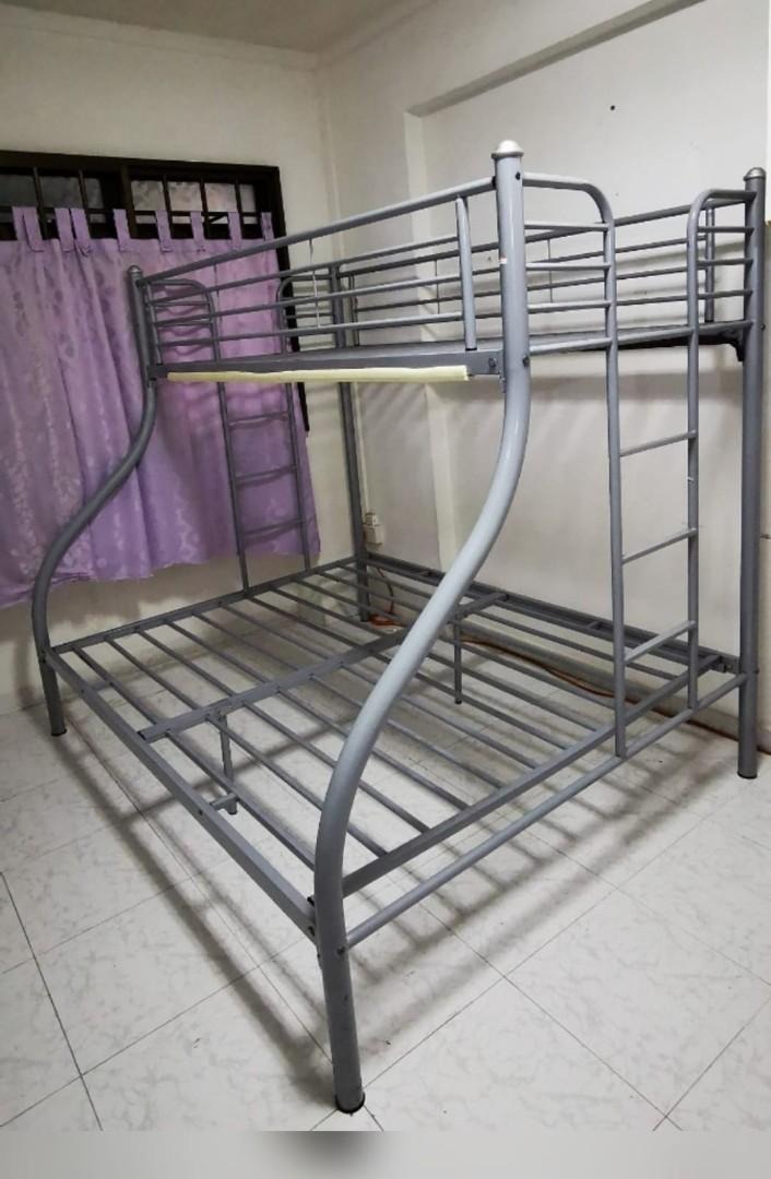 Metal Double Deck Bed Frame For Sale 120 Each, Furniture & Home