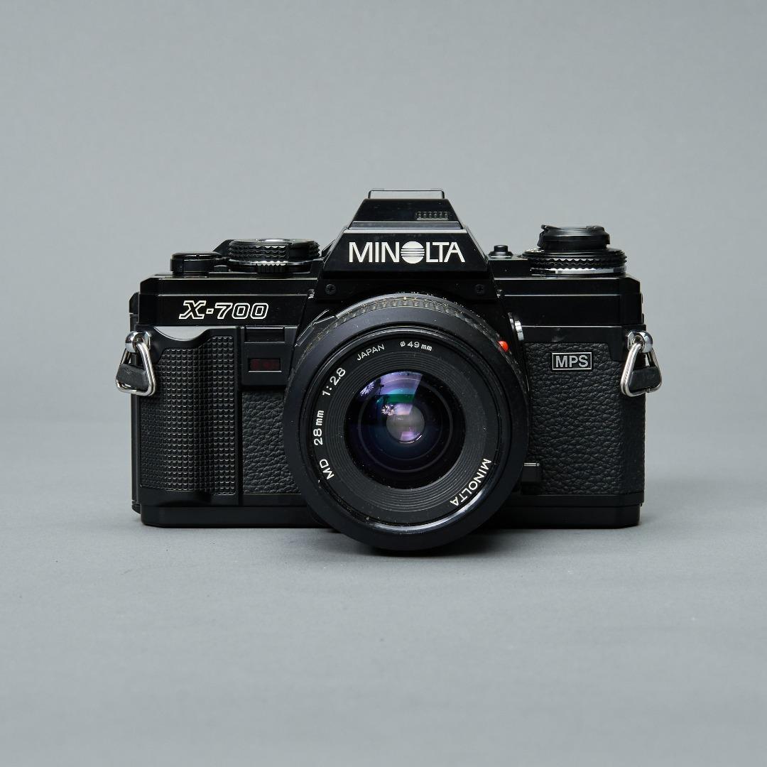 minolta x-700 x700 + MD 28mm f2.8 菲林相機film camera, 攝影器材