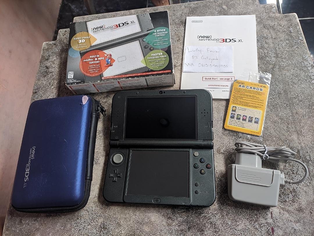 New Nintendo 3DS XL Metallic Black CFW 32GB Fullset Plus Pouch 00, Video Game, Konsol di Carousell
