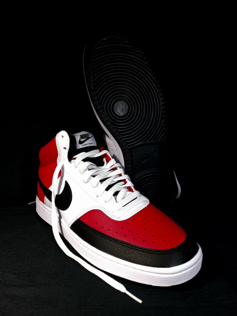 Nike Court Vision Mid NBA (University Red/Black White) Men s Fashion