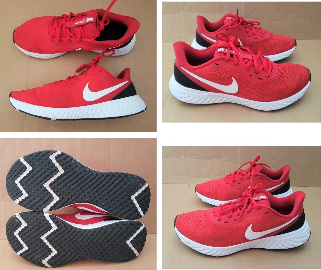 Red black and white nike running shoes hotsell