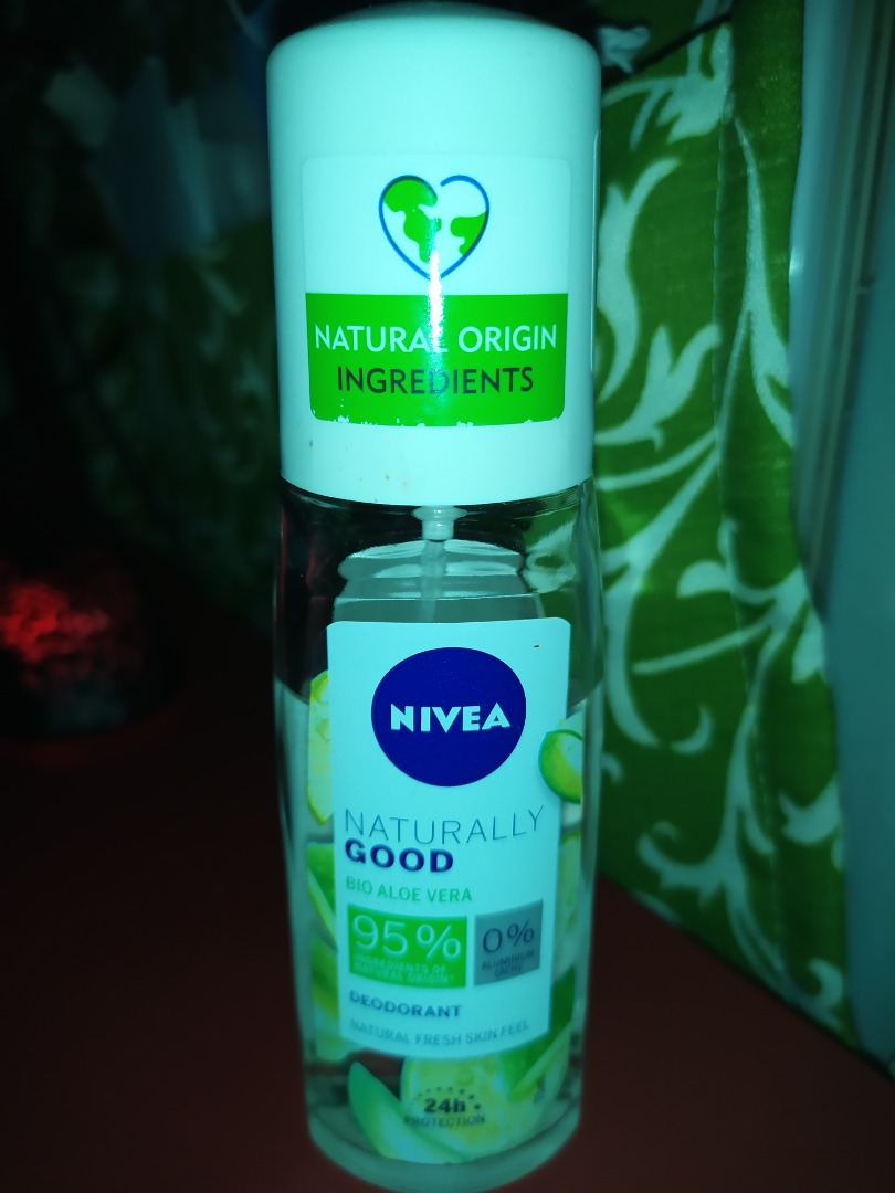 Nivea Deodorant Naturally Good Bio Aloe Vera Spray 75ML, Beauty