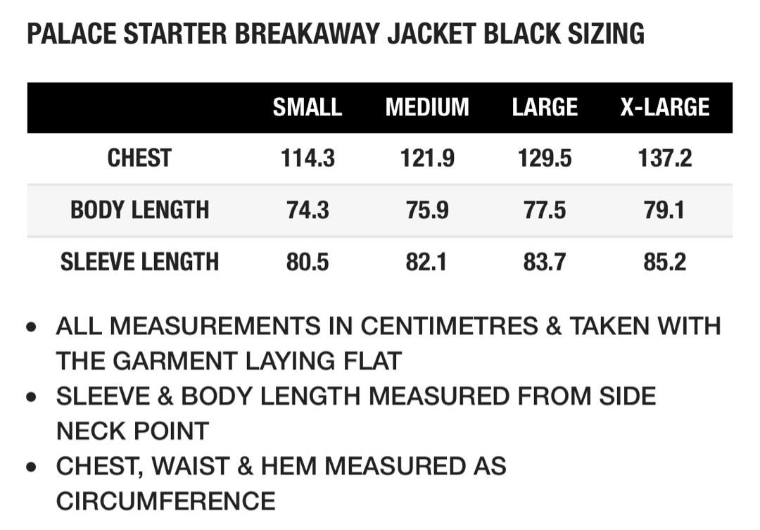 PALACE STARTER BREAKAWAY JACKET BLACK XL號, 他的時尚, 外套、夾克 ...