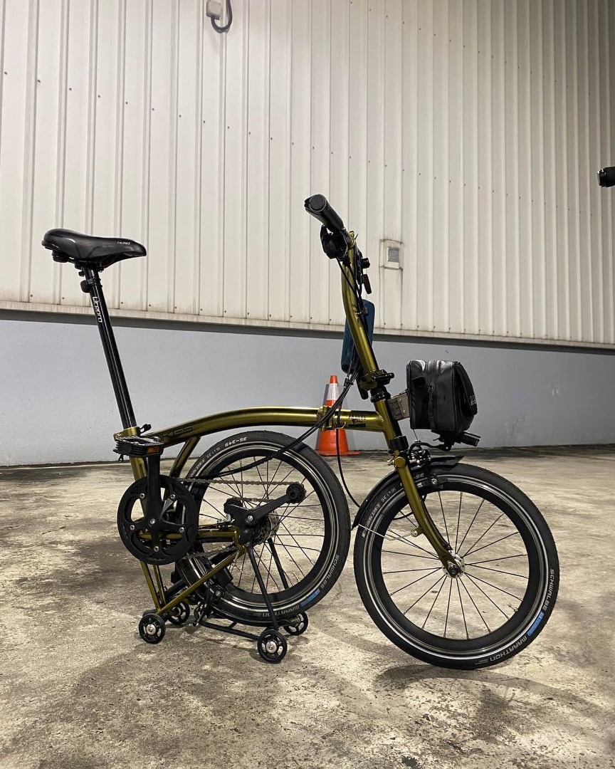 Pikes 9 Speed Gold Foldable Bike, Sports Equipment, Bicycles & Parts ...