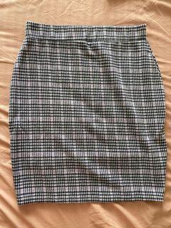 Plaid Fitted Skirt