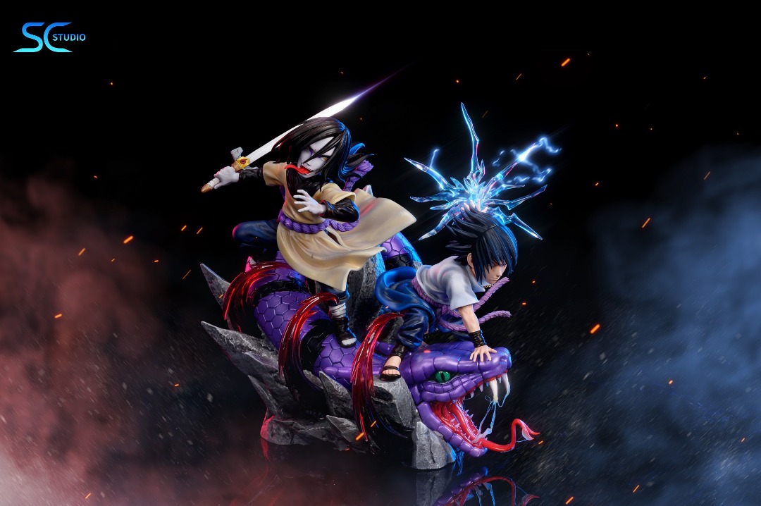 [PO] SC Studio - Sasuke and Orochimaru Figure Statue, Hobbies & Toys ...