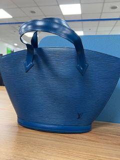 Auth LOUIS VUITTON Saint Jacques Large Blue Epi Leather Tote Bag Purse  #51701