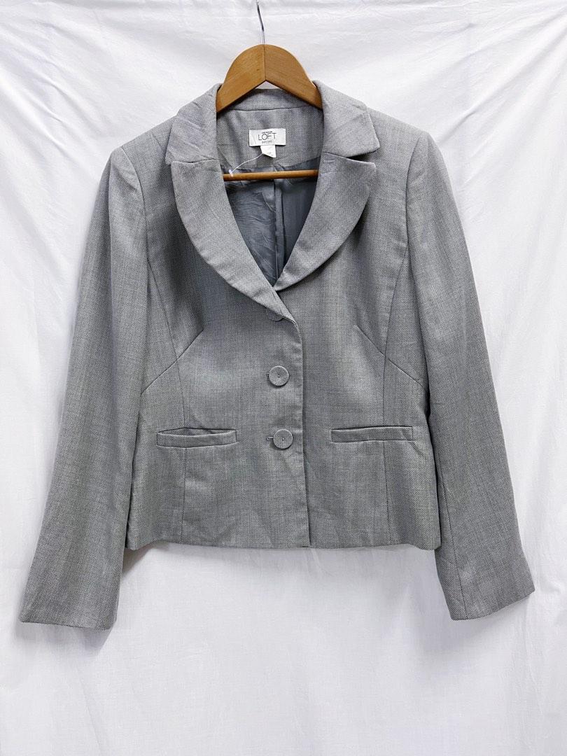 Ann taylor grey blazer new arrivals