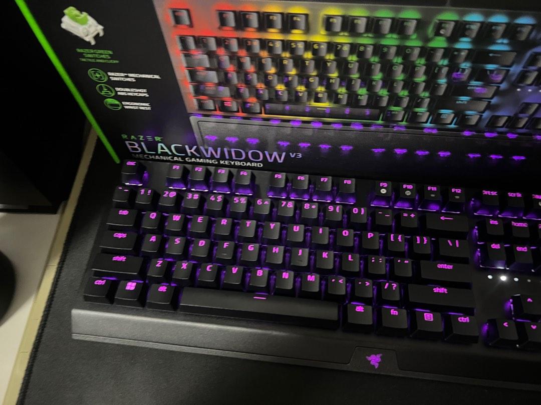 Razer BlackWidow V3 (Category: Computer Keyboard) located in Manila. Submitted by denvercloud (Listing ID 1183272302, Image 3). Description: Brandnew na brandnew, Inopen lang para itry then hindi nagustuhan kaya benta nalang sealed pa yun wrist rest Bought on Dynaquest last Sept 4, 2022 .