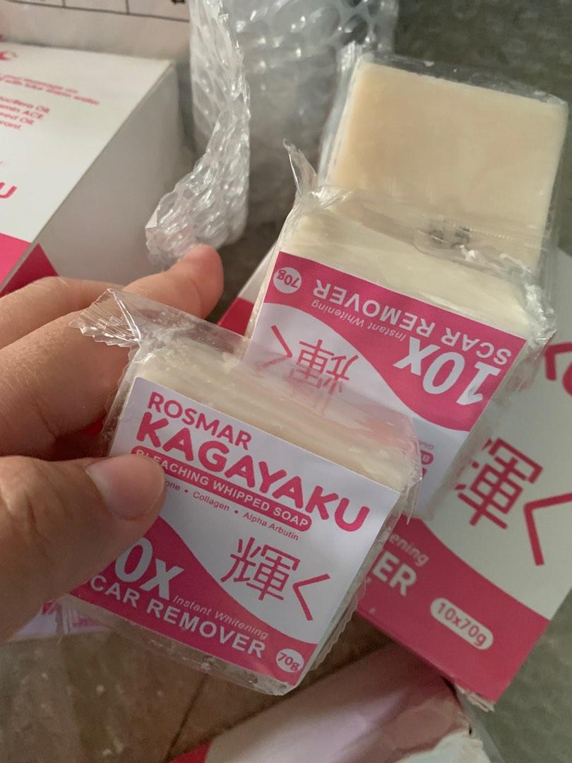 ROSMAR KAGAYAKU SOAP (Category: Bath) located in Dasmarinas. Submitted by legitbeauty08 (Listing ID 1183284398, Image 1). Description: ROSMAR KAGAYAKU BLEACHING WHIPPED SOAP SCAR REMOVER ingredients: Glutathione,collagen, alpha arbutin 10x whitening soap vanilla scent 70g may micropeeling agad 3mins sa face or less pag mejo sensitive 5 to 10mins sa katawan 💯 AUTHENTIC .