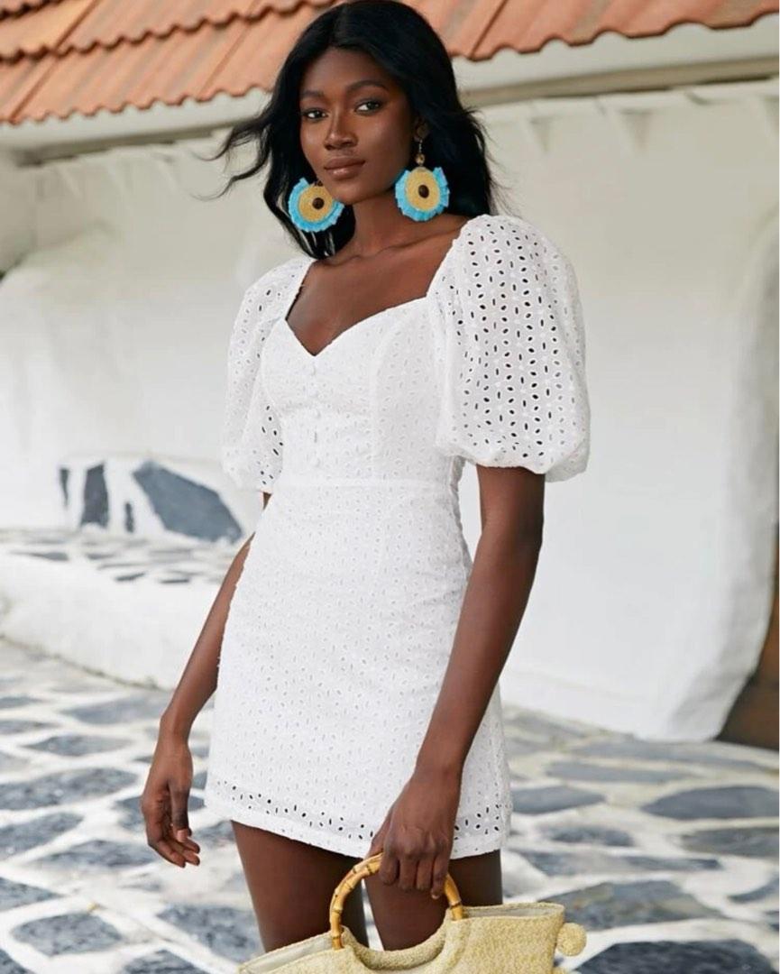 Shein cheap eyelet dress