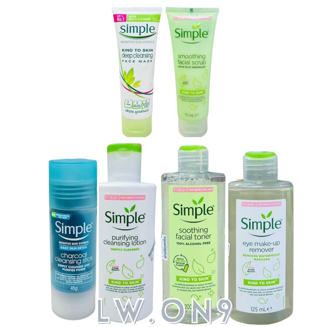 SIMPLE FOR SENSITIVE SKIN FACE CARE RANGE, Beauty & Personal Care, Face