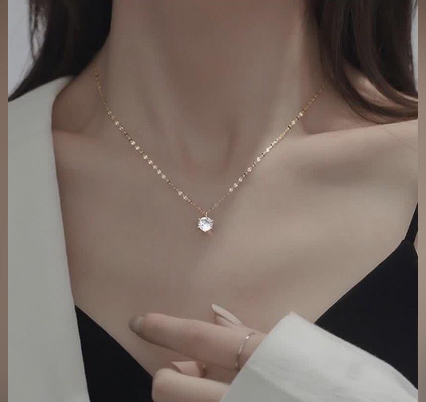 Chain with single diamond on sale
