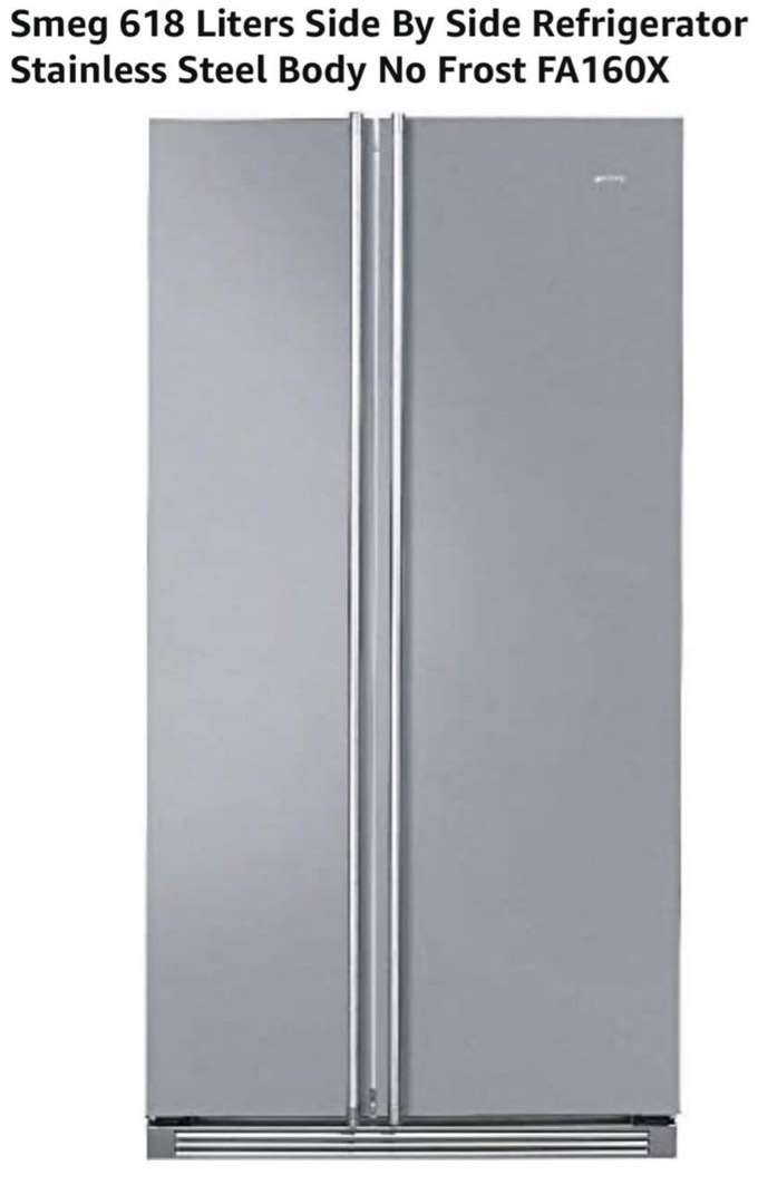 Smeg Side By Side Refrigerator (618 L) FA160X, TV & Home Appliances