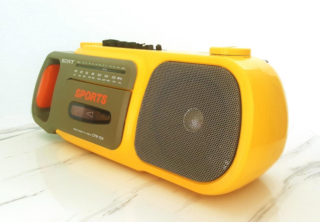 Sony CFM104 Sports Radio/ Cassette Boombox Player In Excellent Working