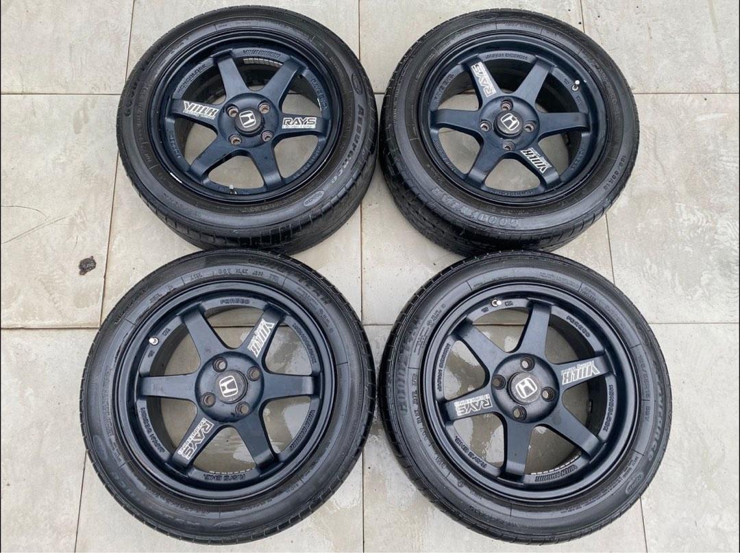 Sport Rim TE37 SL 15x7jj pcd100, Auto Accessories on Carousell