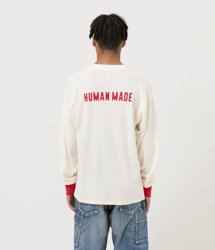 SS22 Human made Thermal L/S tee (white) size XL, 男裝, 上身及套裝