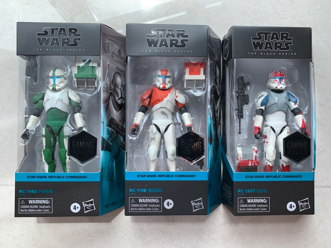 Star Wars Black Series Republic Commando RC1138 Boss RC1207 Sev RC1140 Fixer, Hobbies & Toys