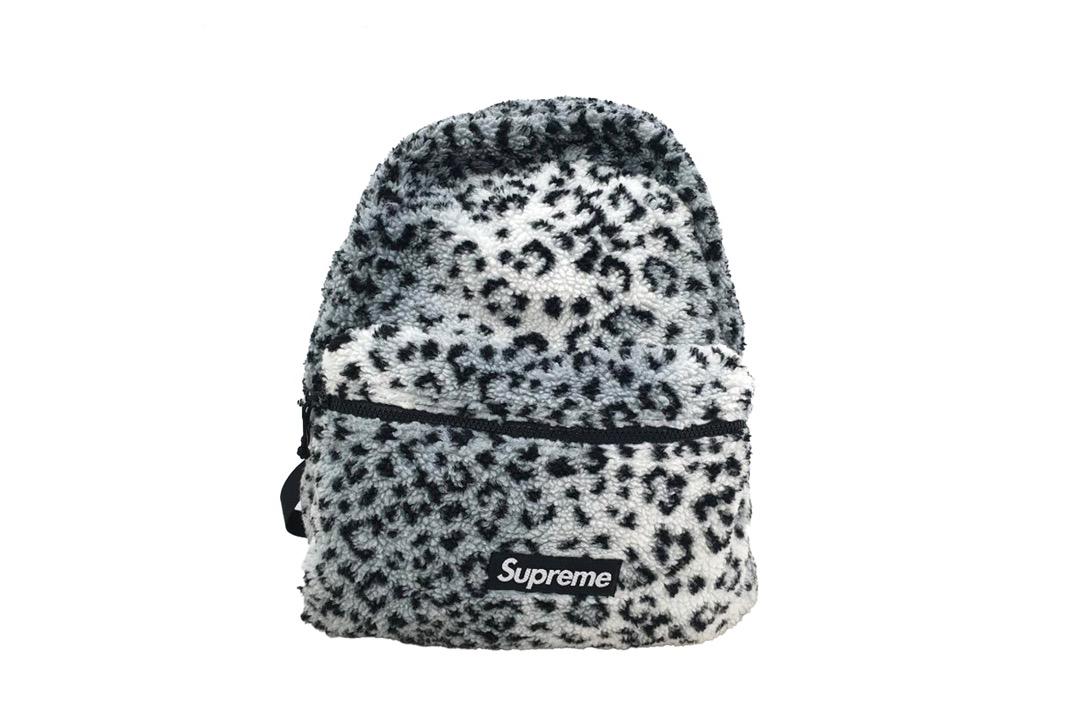 Supreme leopard new arrivals print backpack