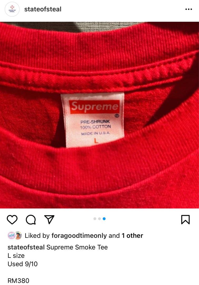 Supreme smoke sales tee red