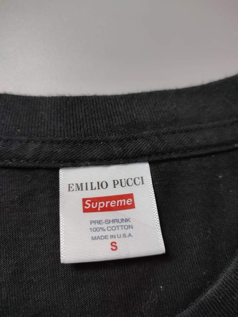 Supreme SS21 Box Logo x Emilio Pucci (Category: Tshirts & Polo Shirts ) located in Alaminos. Submitted by benta_stashed (Listing ID 1183188829, Image 3). Description: Supreme SS21 Box Logo x Emilio Pucci Size: Small fits big Condition: 9.5/10 no crackprints Dimension: 28" length x 20" width.