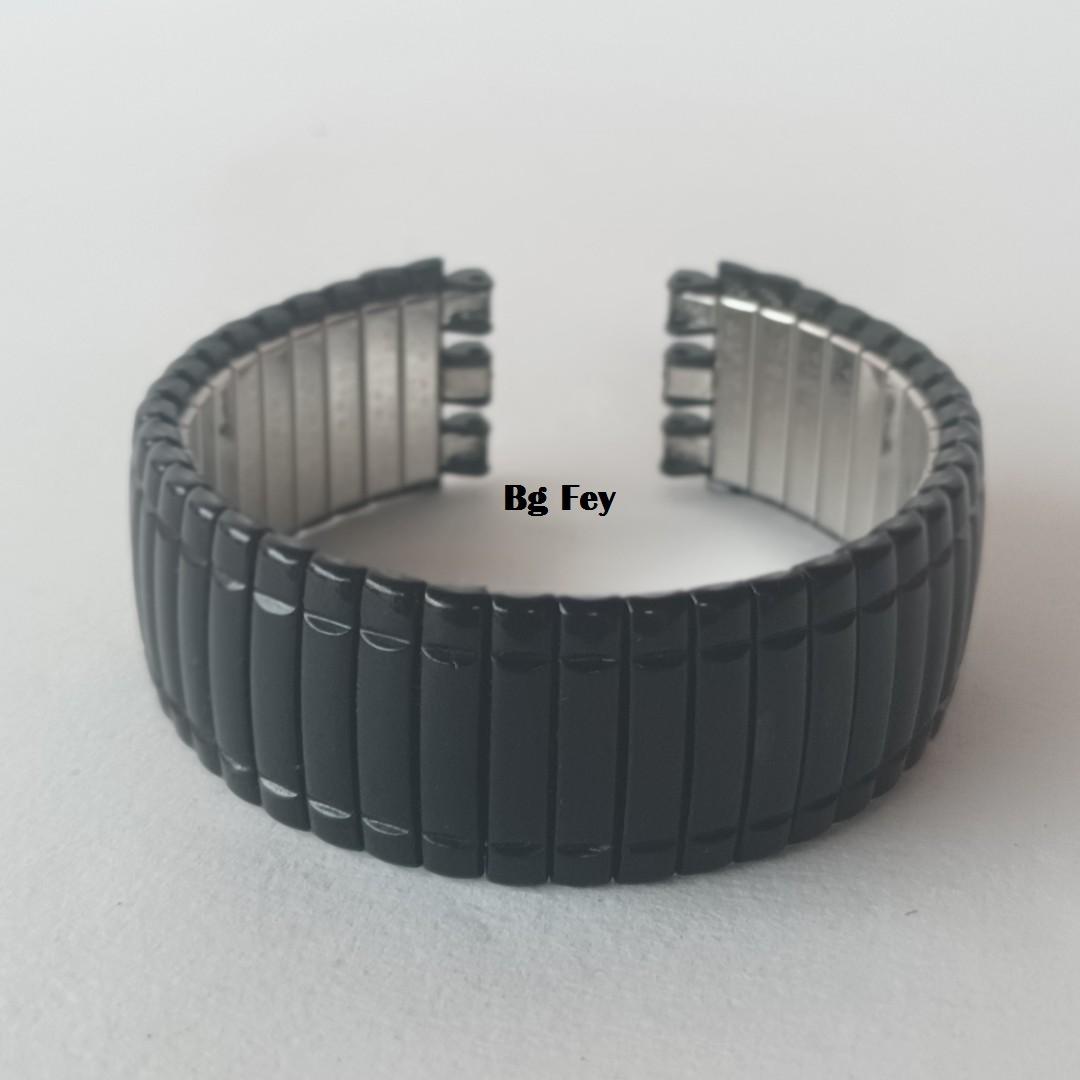Swatch Tali jam tangan flexible 17 mm Hitam Made in USA Original