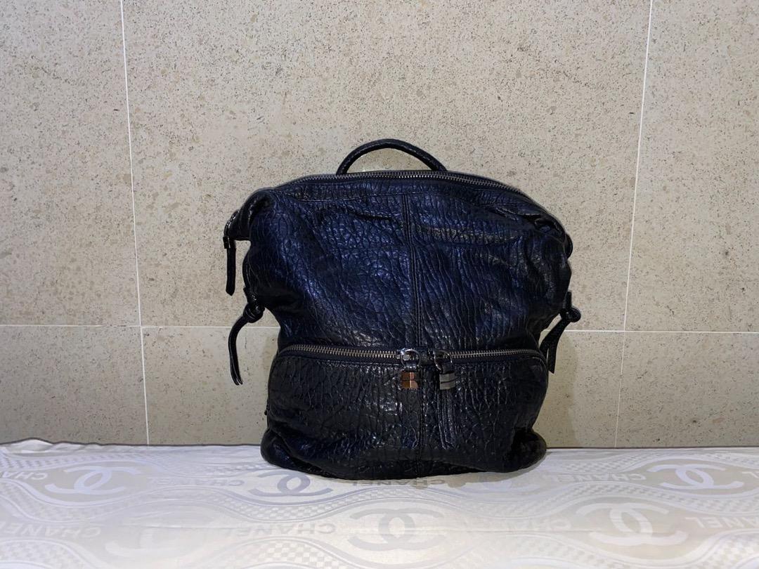 Tas ransel brand Breal original kulit asli full leather black