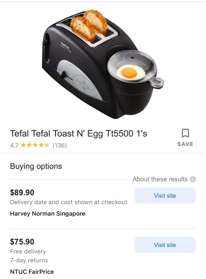 Tefal TT550015 toast and egg two slice toaster and egg maker