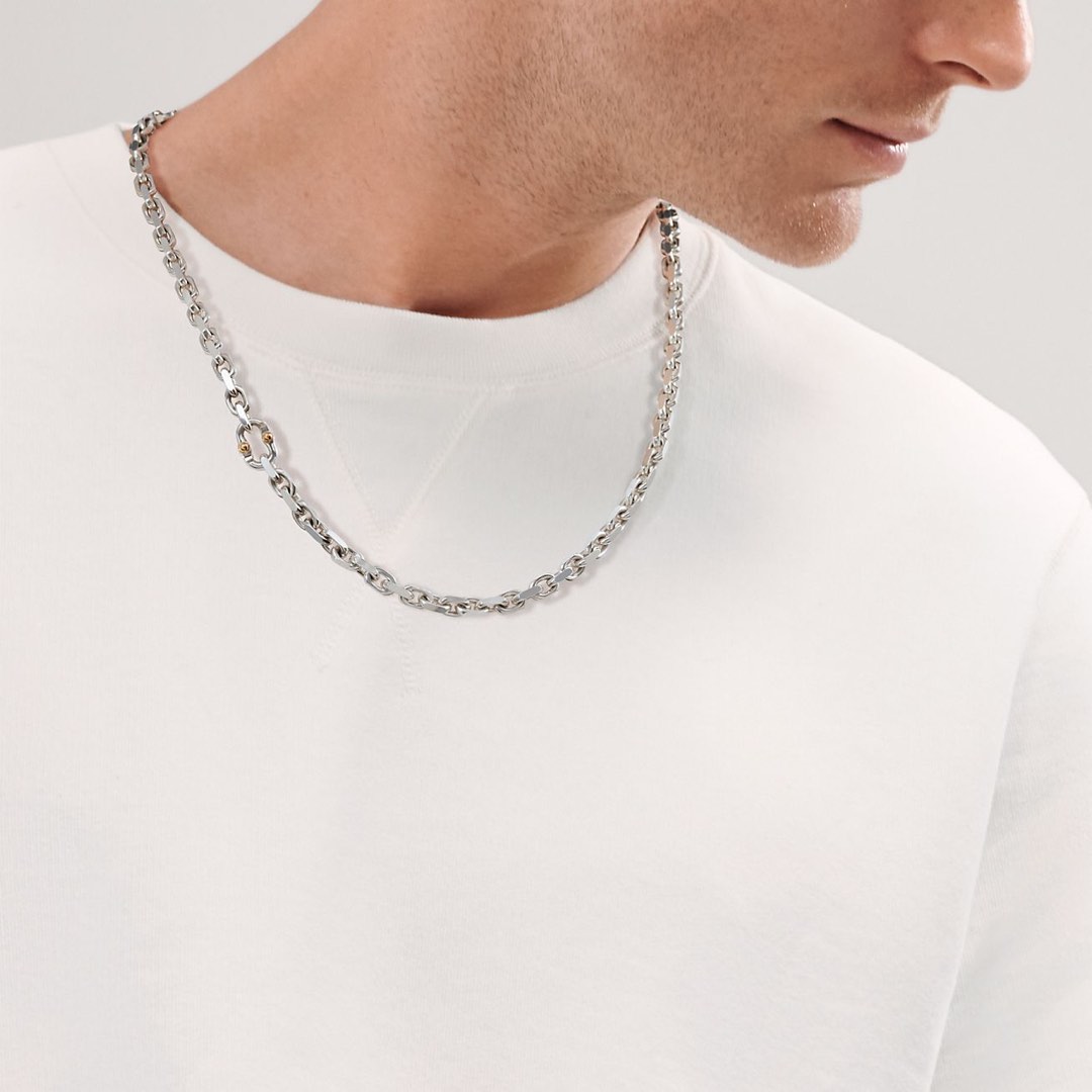 Tiffany Circlet Mini Diamond Necklace Platinum Diamond Men Women Fashion Pendant  Necklace (silver) Auction