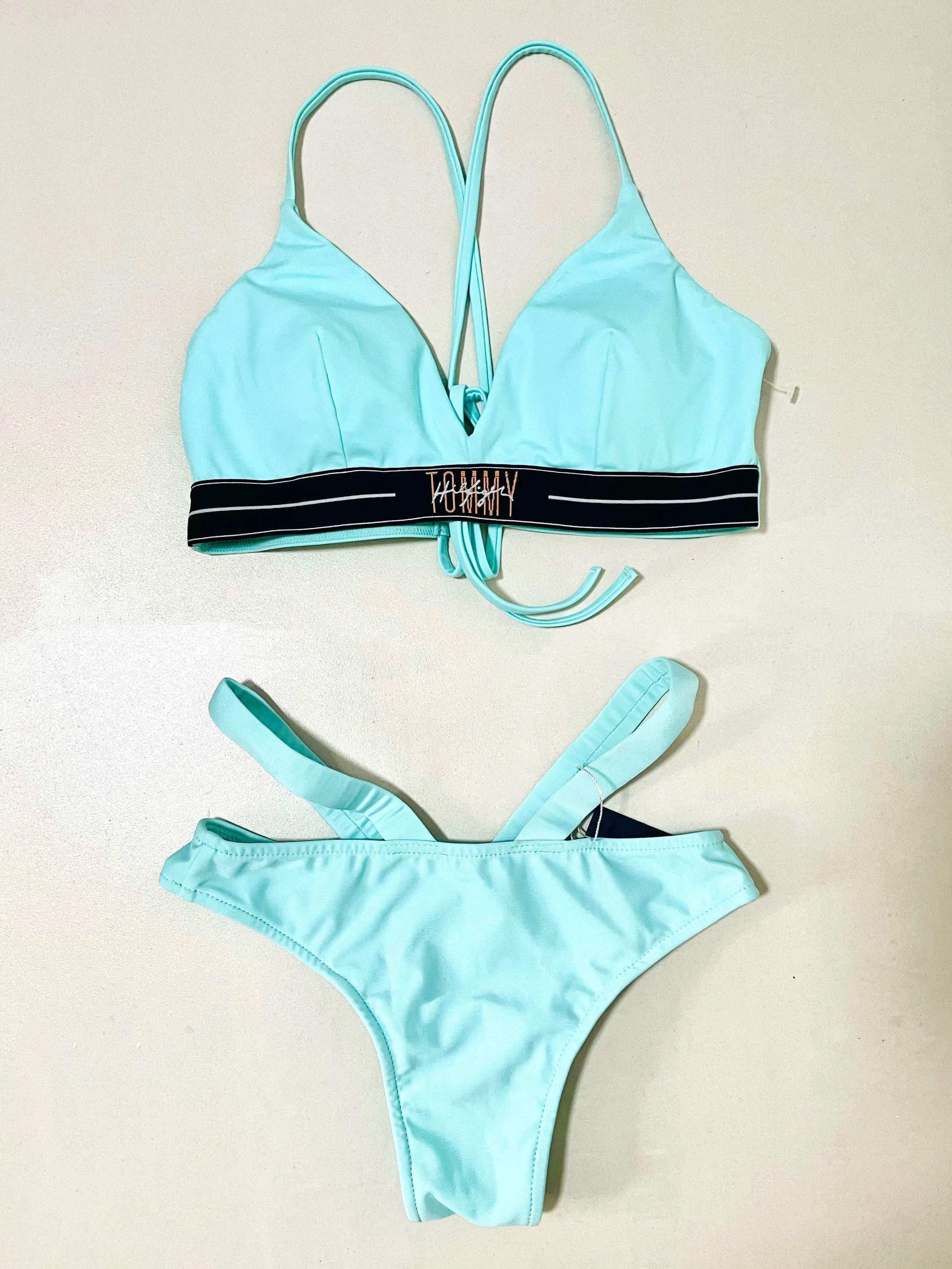 Tommy Hilfiger Bikini Tiffany blue aqua green swim pole wear swimwear Carousell