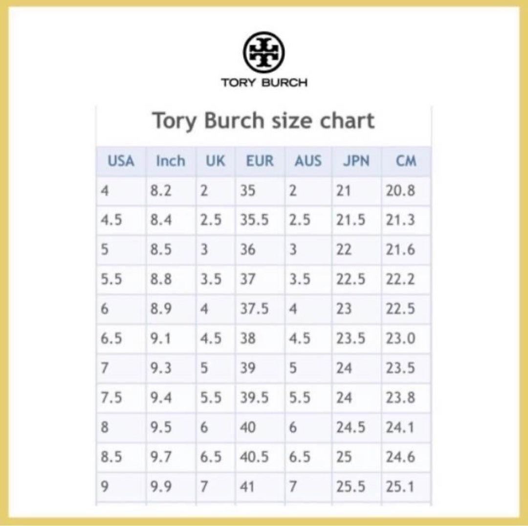 Arriba 38+ imagen size chart tory burch shoes Thptnganamst.edu.vn