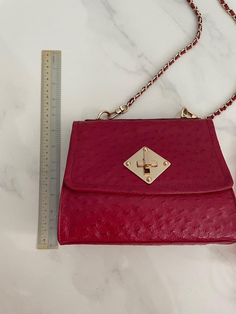 Red sales chain purse