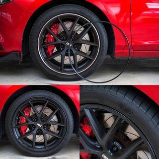 Tyre Wheel Rim Protector Black Ring (Aluminium Metal Alloy)