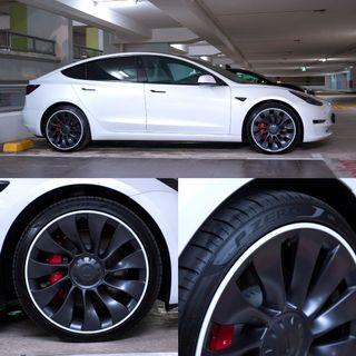 Tyre Wheel Rim Protector White Ring (Aluminium Metal Alloy)