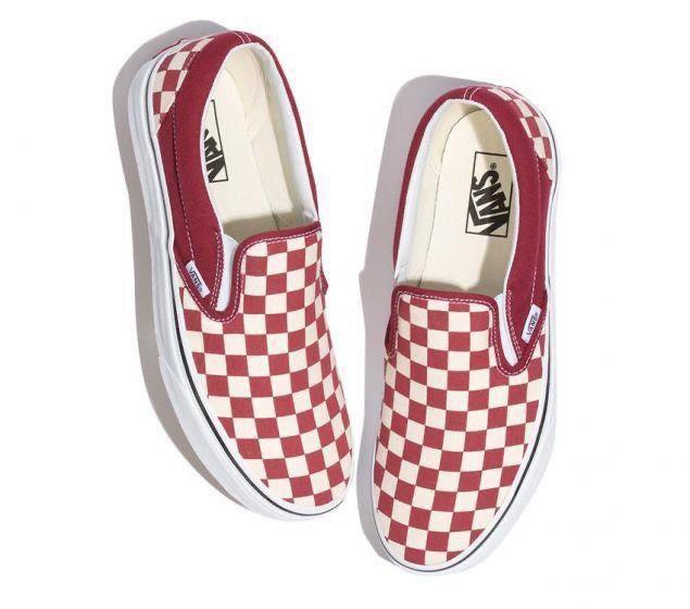 Gingham red clearance vans
